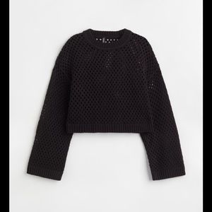 H&M Divided hole-knit sweater 🖤